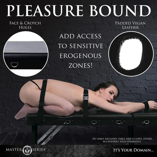 MASTER SERIES EXTREME BONDAGE TABLE – PADDED RESTRAINT PLATFORM