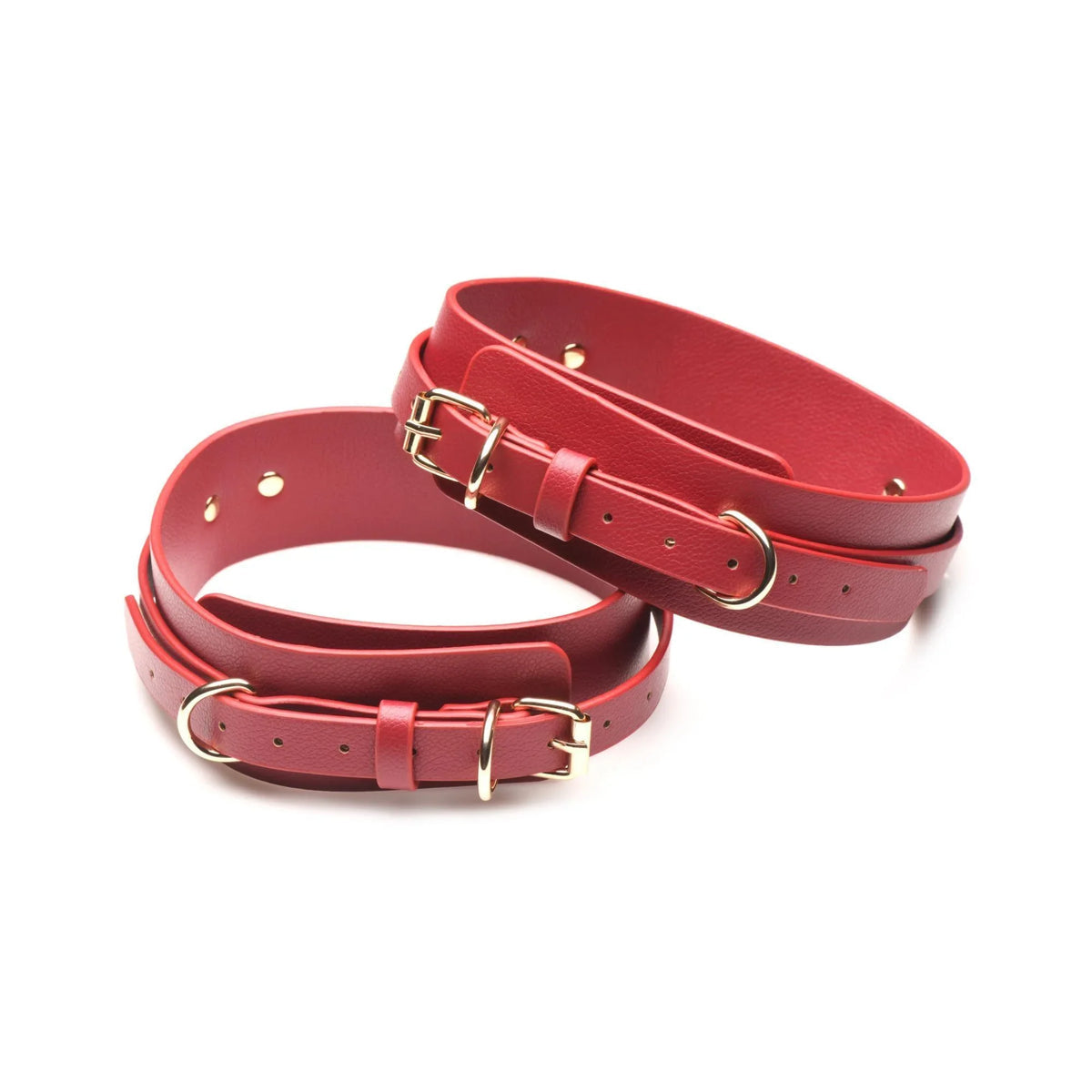 MASTER SERIES CRIMSON CAPTIVE THIGH, WRIST, ANKLE HOG TIE RESTRAINTS