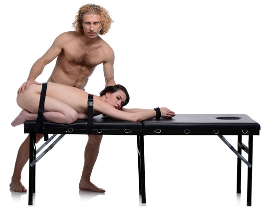MASTER SERIES EXTREME BONDAGE TABLE – PADDED RESTRAINT PLATFORM