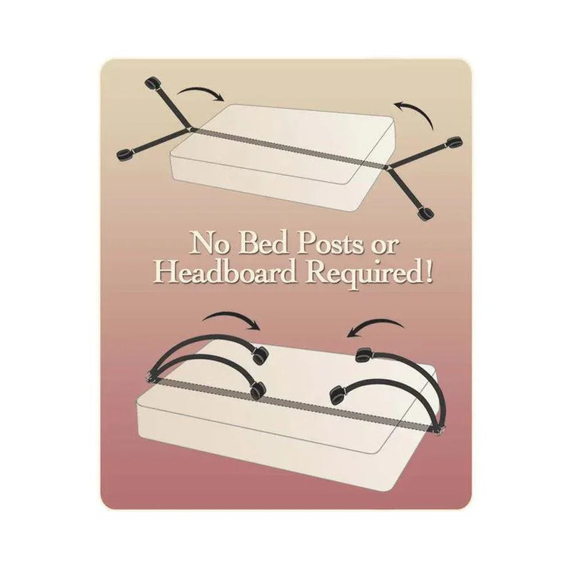 PIPEDREAM FETISH FANTASY SERIES BED BINDINGS RESTRAINT KIT BLACK