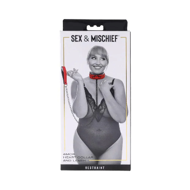 SPORTSHEETS SEX & MISCHIEF AMOR COLLAR AND LEASH